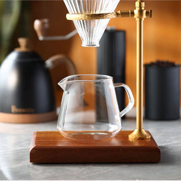BC Pour Over Coffee Stand Sapele wood & Brass