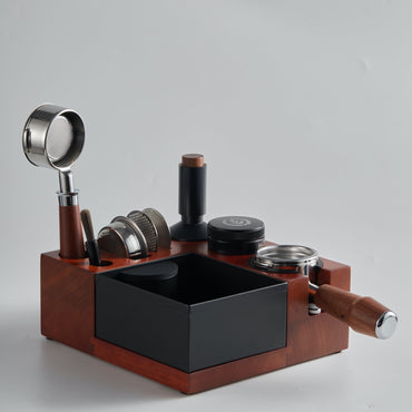BC Mahogany Tamping Station & Knock Box W2