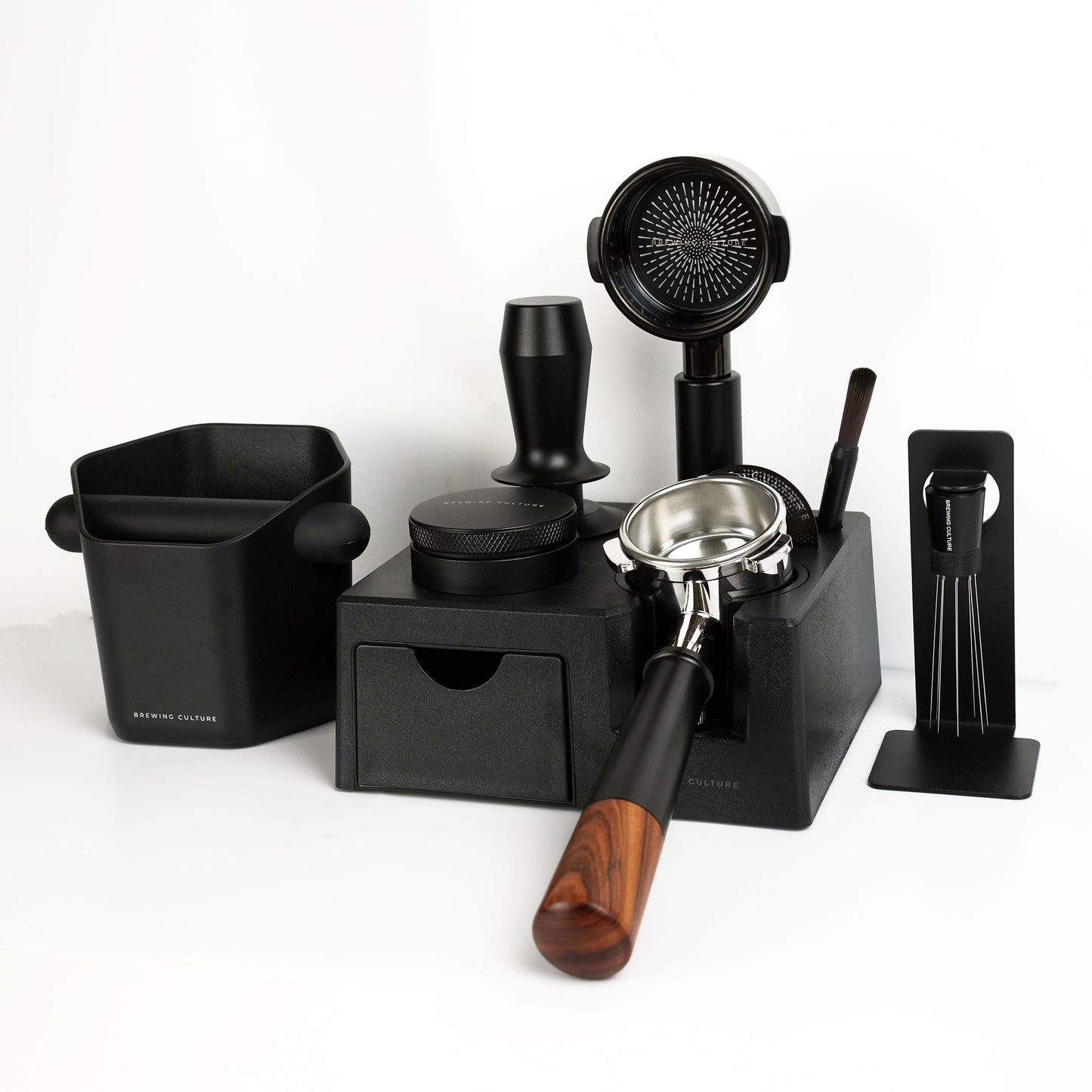 BC E61 / LM Double Spout Portafilter 58mm - Black & Rosewood