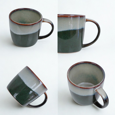 Handmade Coffee Mug 350ml - Green Island