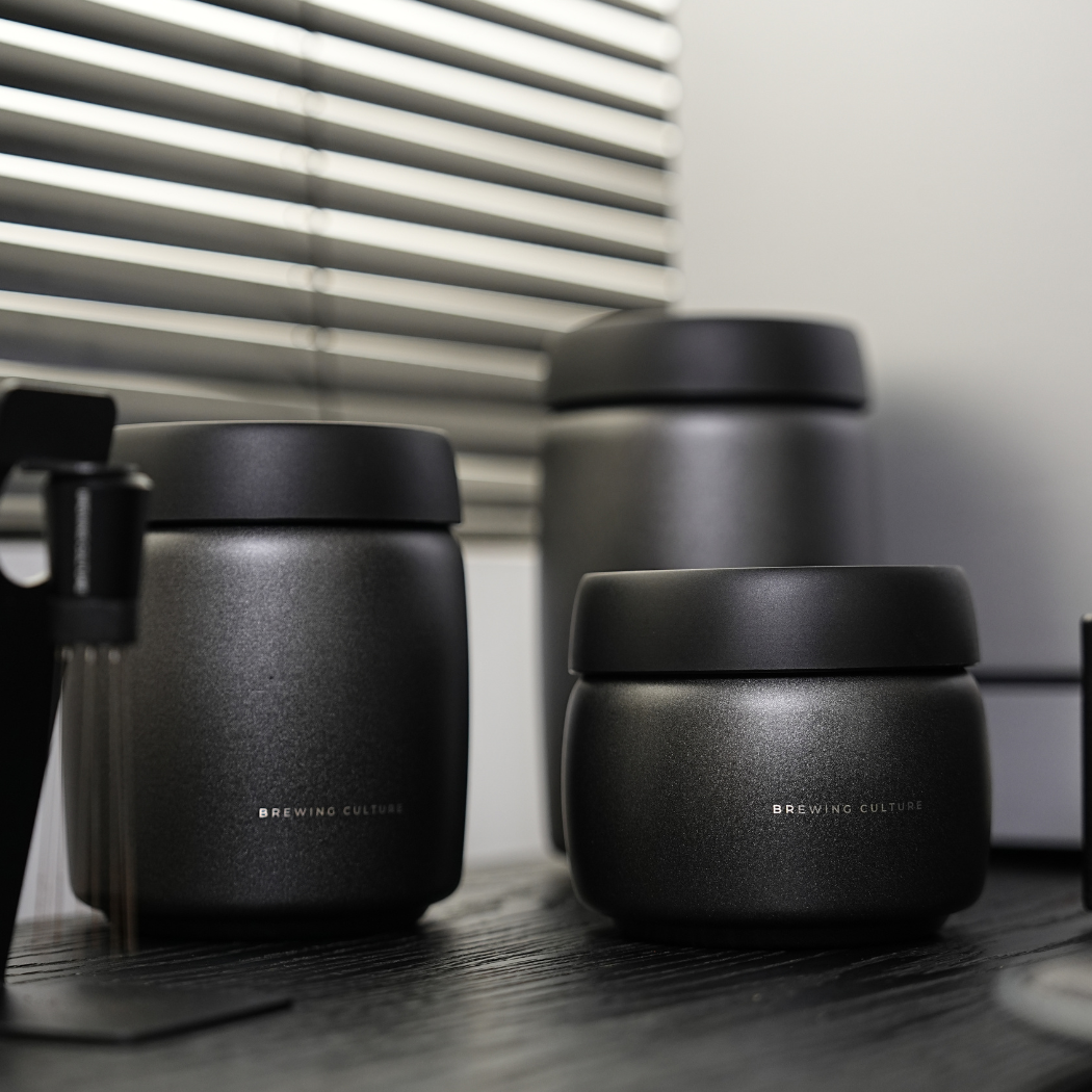 BC Vacuum Sealed Coffee Canister Black