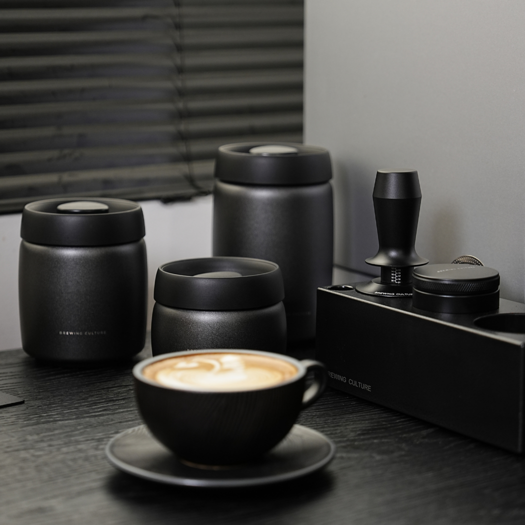 BC Vacuum Sealed Coffee Canister Black