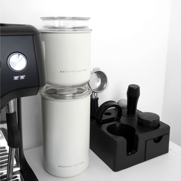 BC Airtight Coffee Canister Black 1000ml - White