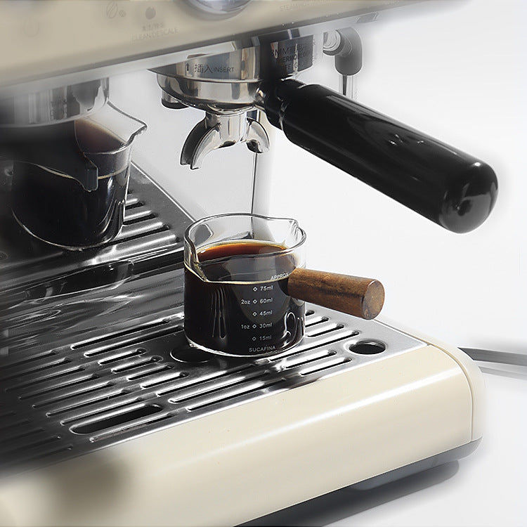 BC Espresso Shot Glass Double-Spouted Wood