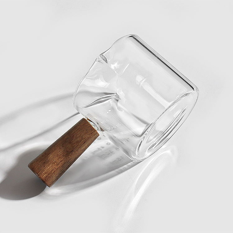 BC Espresso Shot Glass Double-Spouted Wood