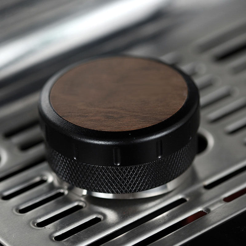 BC Coffee Walnut Top Press Tamper, Distributor & Tamping Mat Set