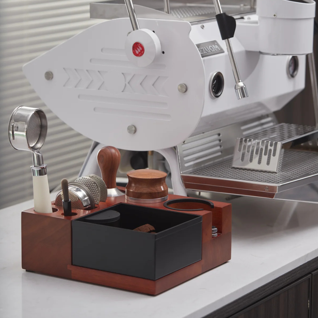 BC W2 Wooden Tamping Station & Knock Box Set