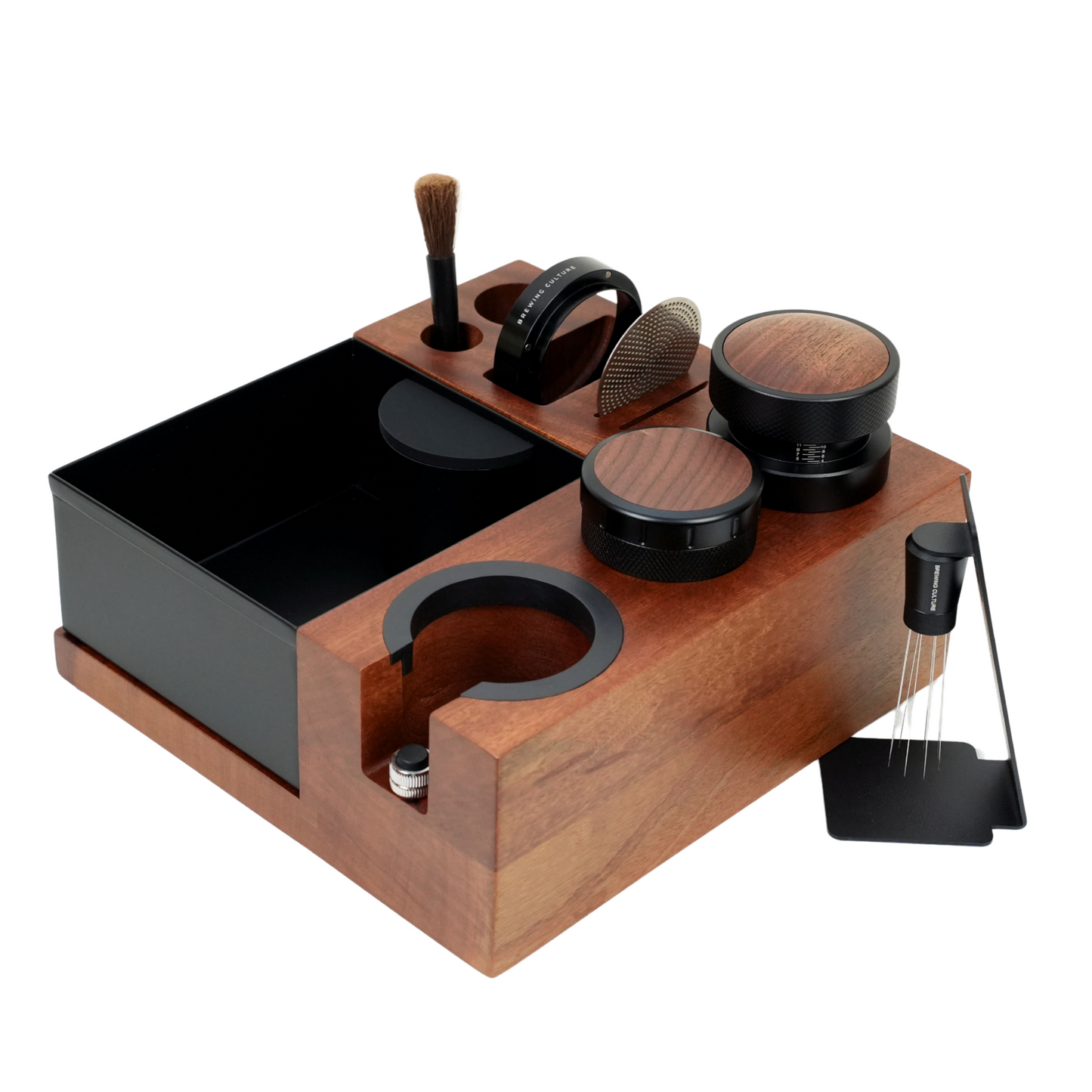 BC Mahogany Tamping Station & Knock Box W2