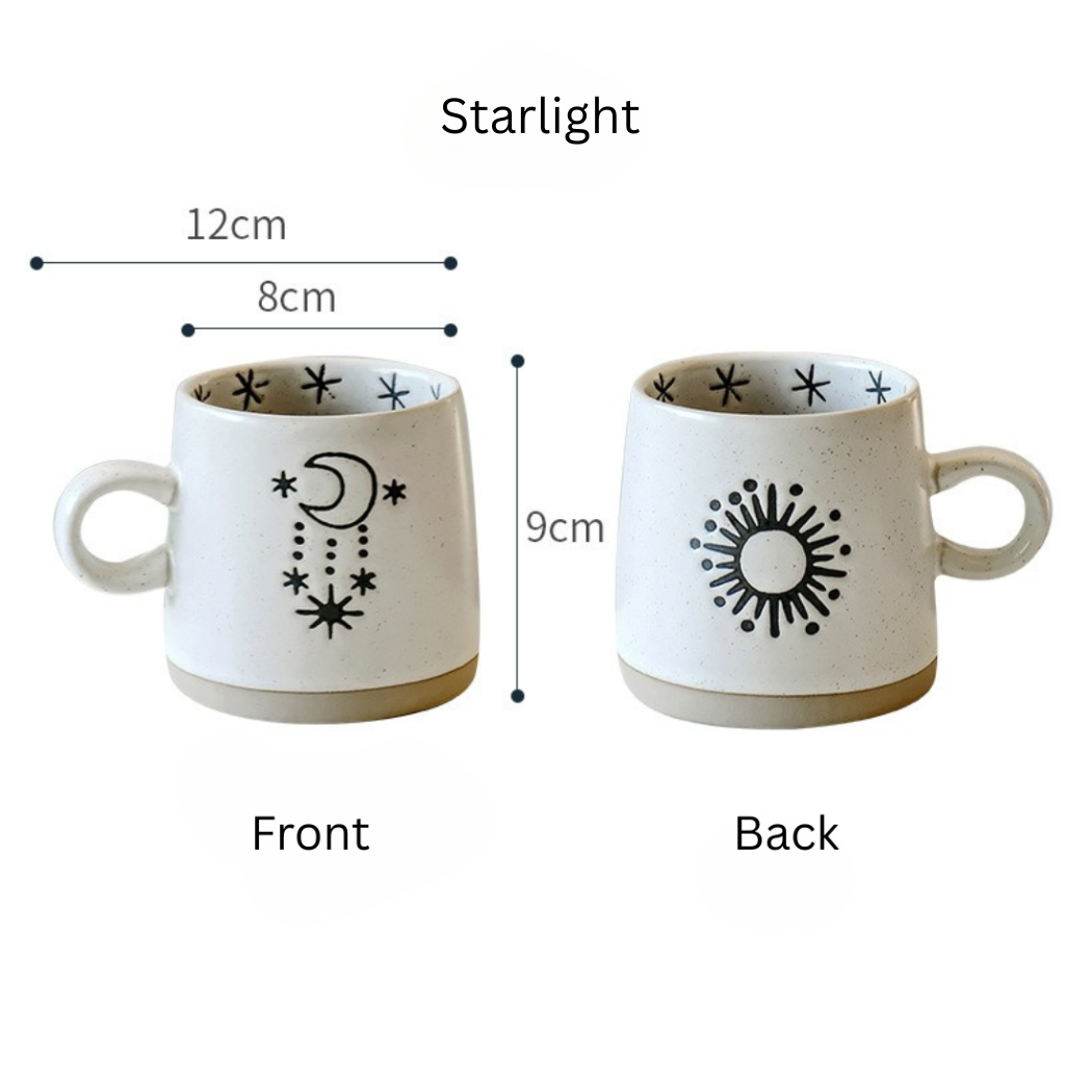 Celestial Stoneware Mugs 400ml - Starlight