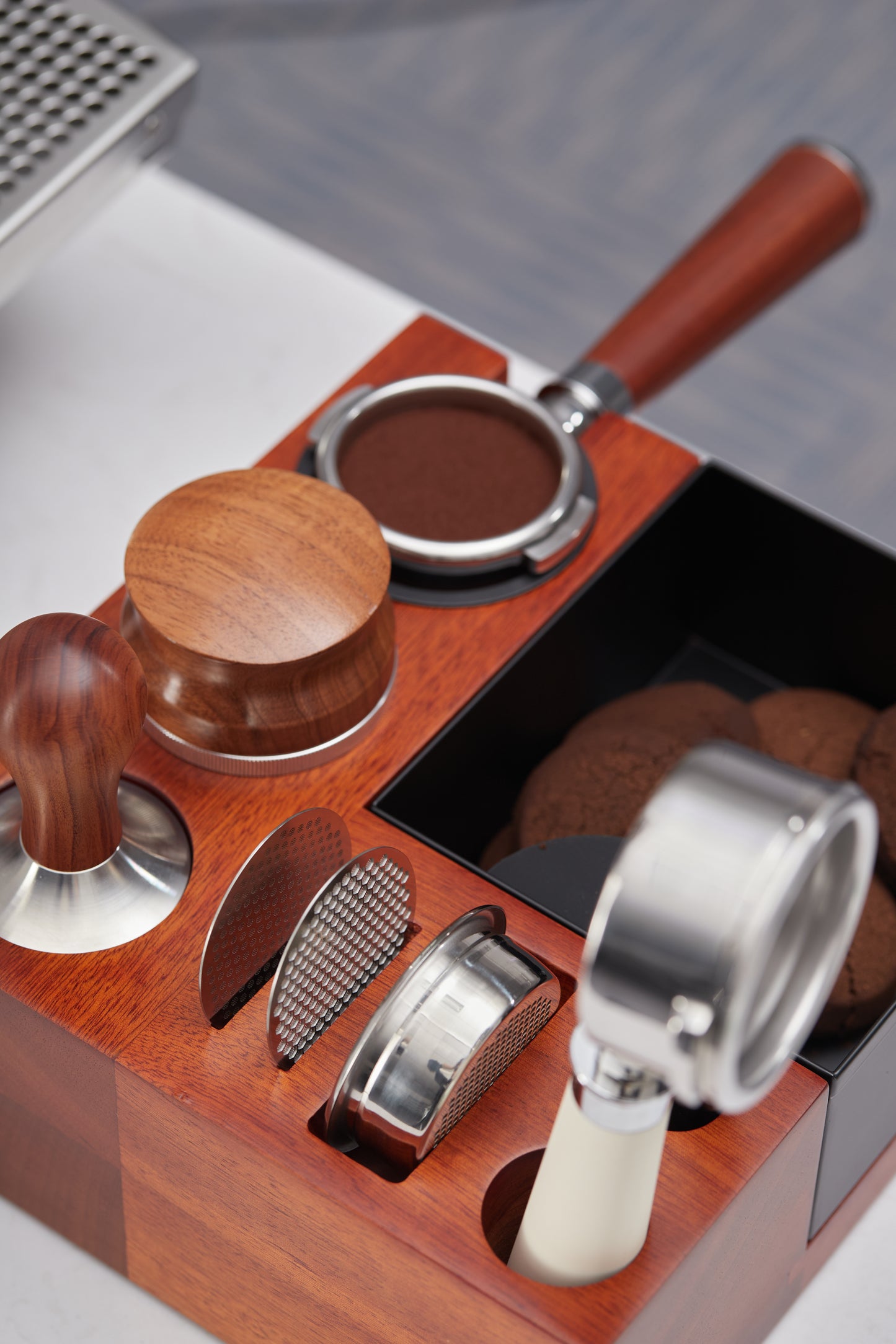 Coffee Tamper Station & Knock Box