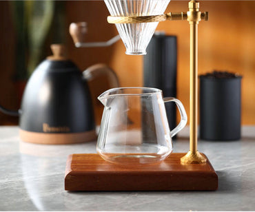 BC Pour Over Coffee Stand Sapele wood & Brass