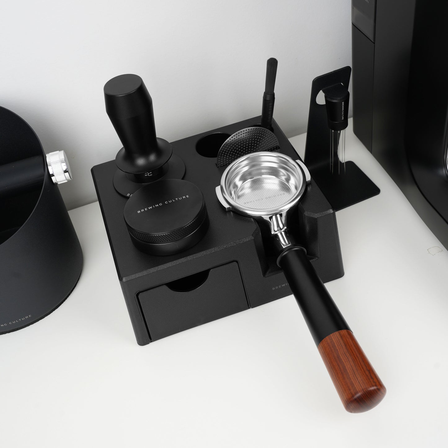 BC Breville 58mm Dual Boiler/Oracle Bottomless Portafilter - Black & Rosewood