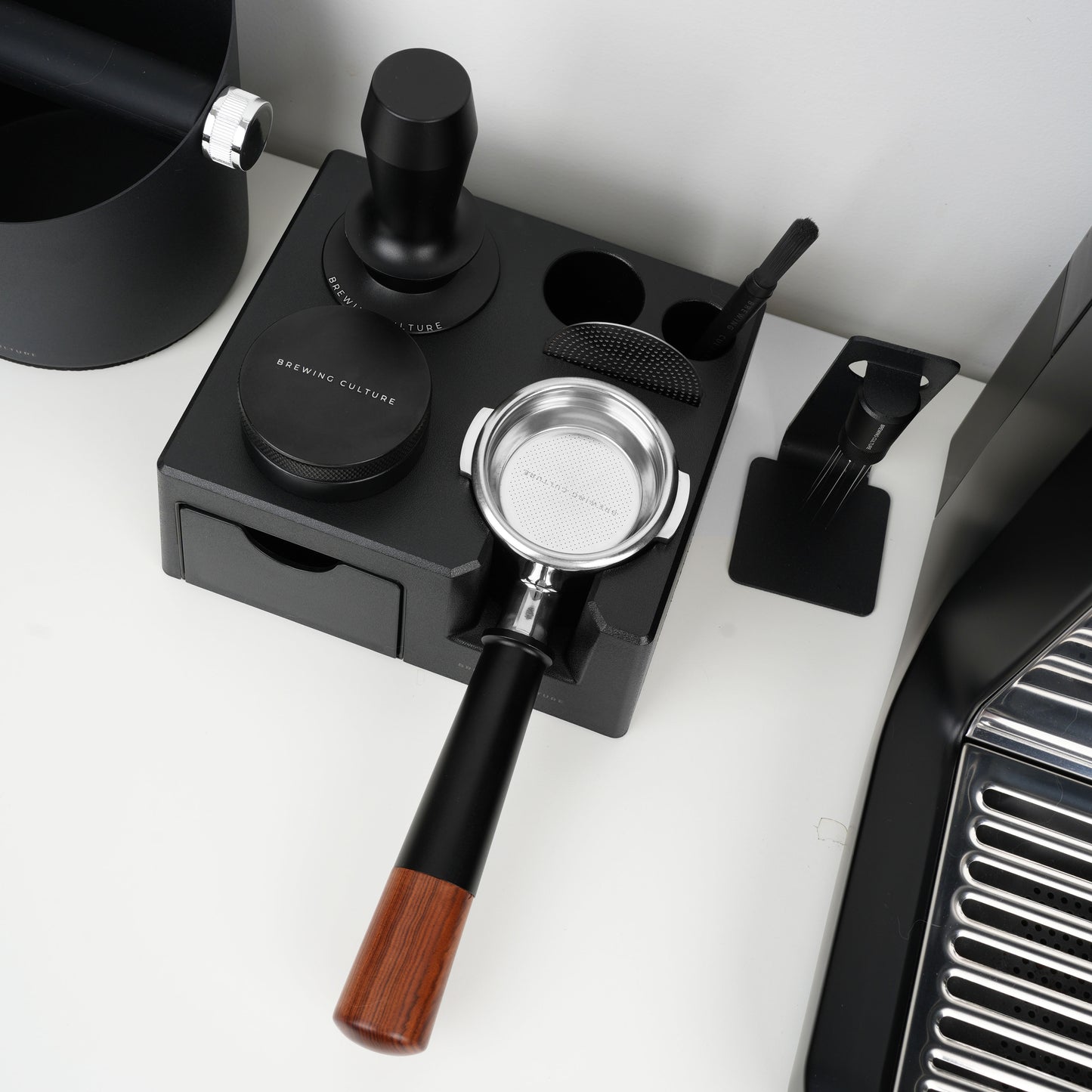BC Breville 58mm Dual Boiler/Oracle Bottomless Portafilter - Black & Rosewood