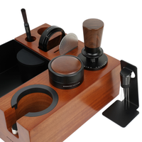 BC  Mahogany Tamping Station & Knock Box Set W2