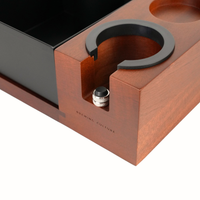 BC  Mahogany Tamping Station & Knock Box Set W2