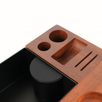 BC  Mahogany Tamping Station & Knock Box Set W2