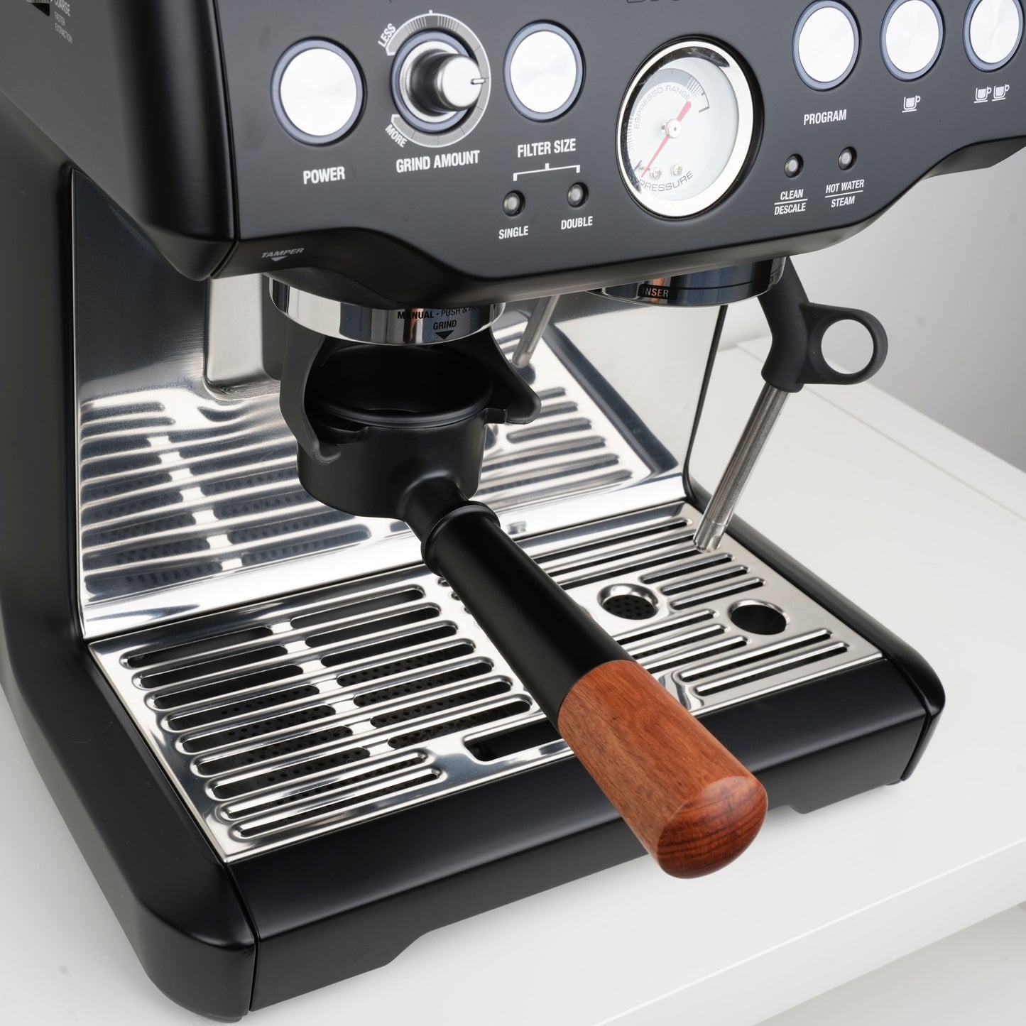 BC Breville 54mm Bottomless Portafilter Black/Rosewood - Limited Edition