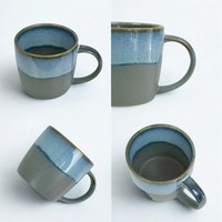 Handmade Coffee Mug 350ml - Green Island