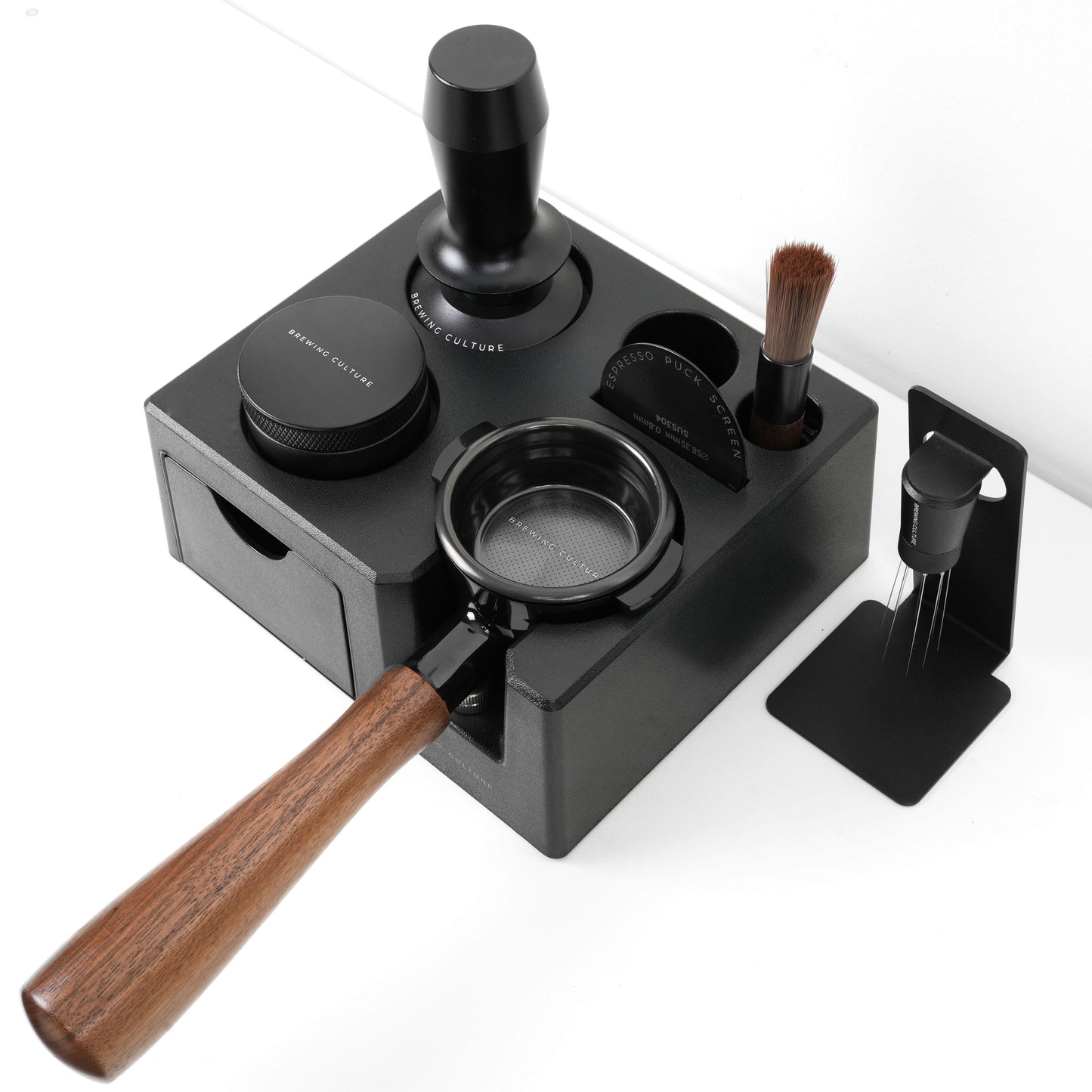 BC Breville 58mm Bottomless Portafilter - Titanium Black & Walnut