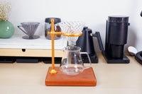 Pour Over Coffee Stand Rosewood&Brass Set