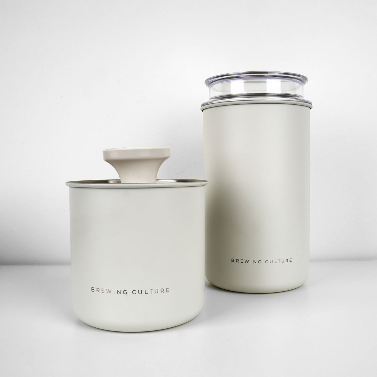 BC Airtight Coffee Canister Black 1000ml - White