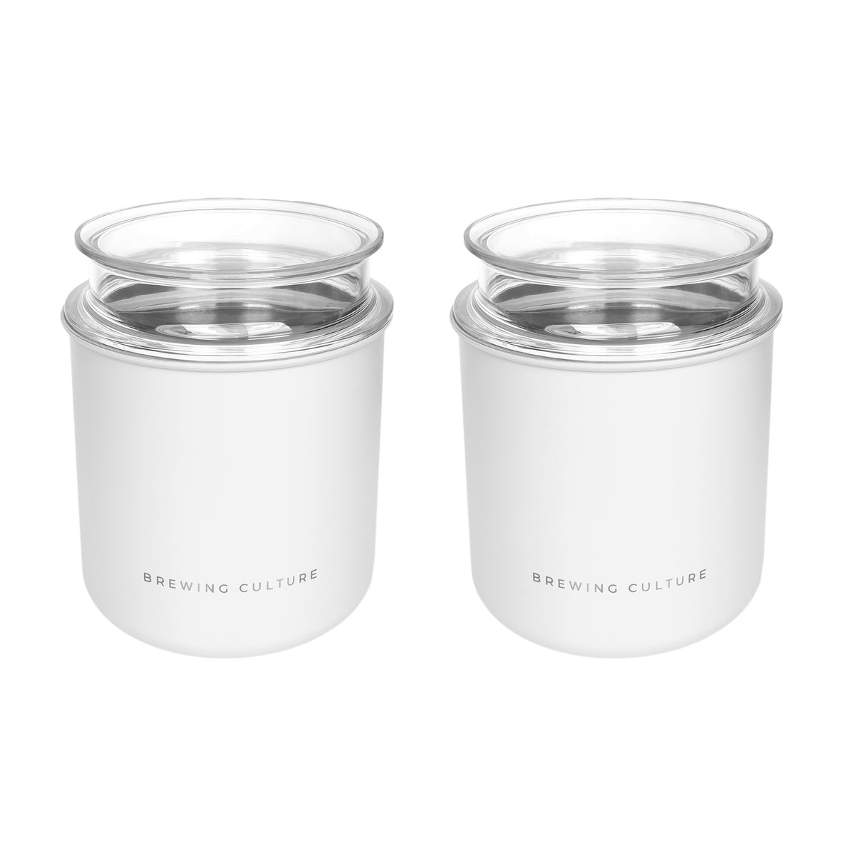 BC Airtight Coffee Canister Black 1000ml - White