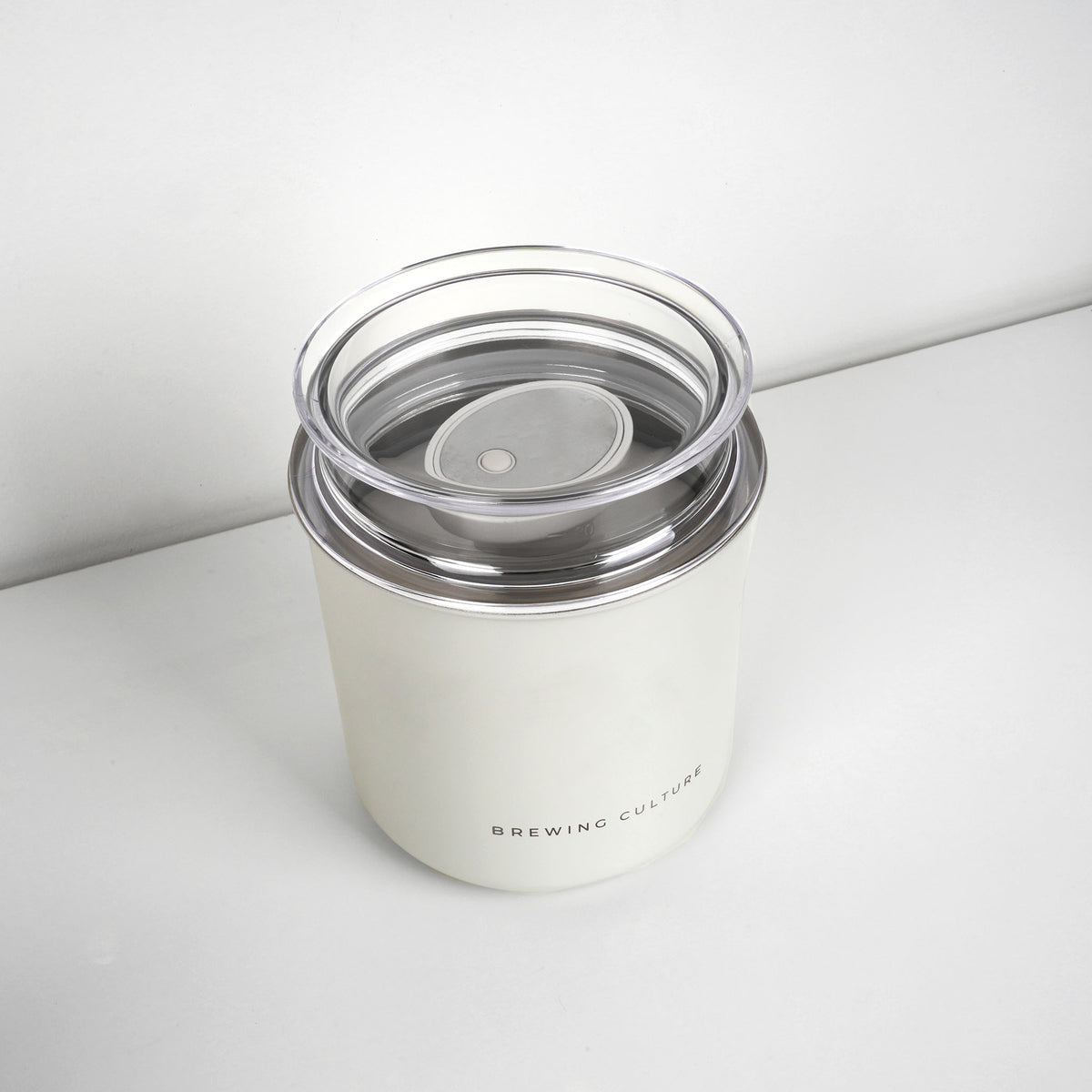 BC Airtight Coffee Canister Black 1000ml - White