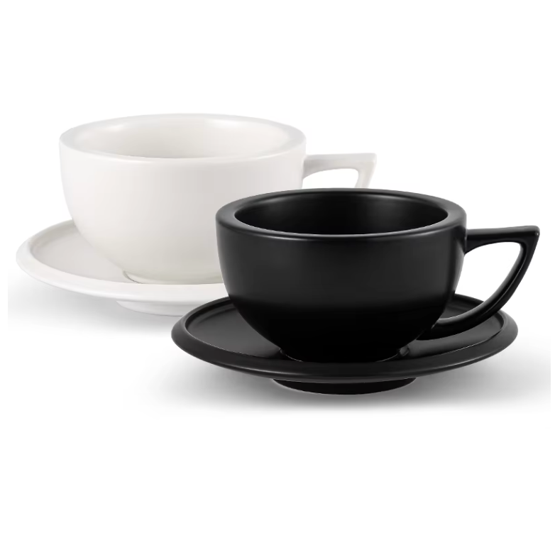 MHW Sawada Ceramic Coffee Mug with Saucer 280ml - Black