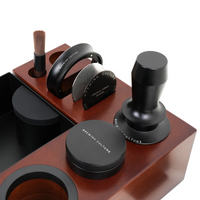 BC  Mahogany Tamping Station & Knock Box Set W2