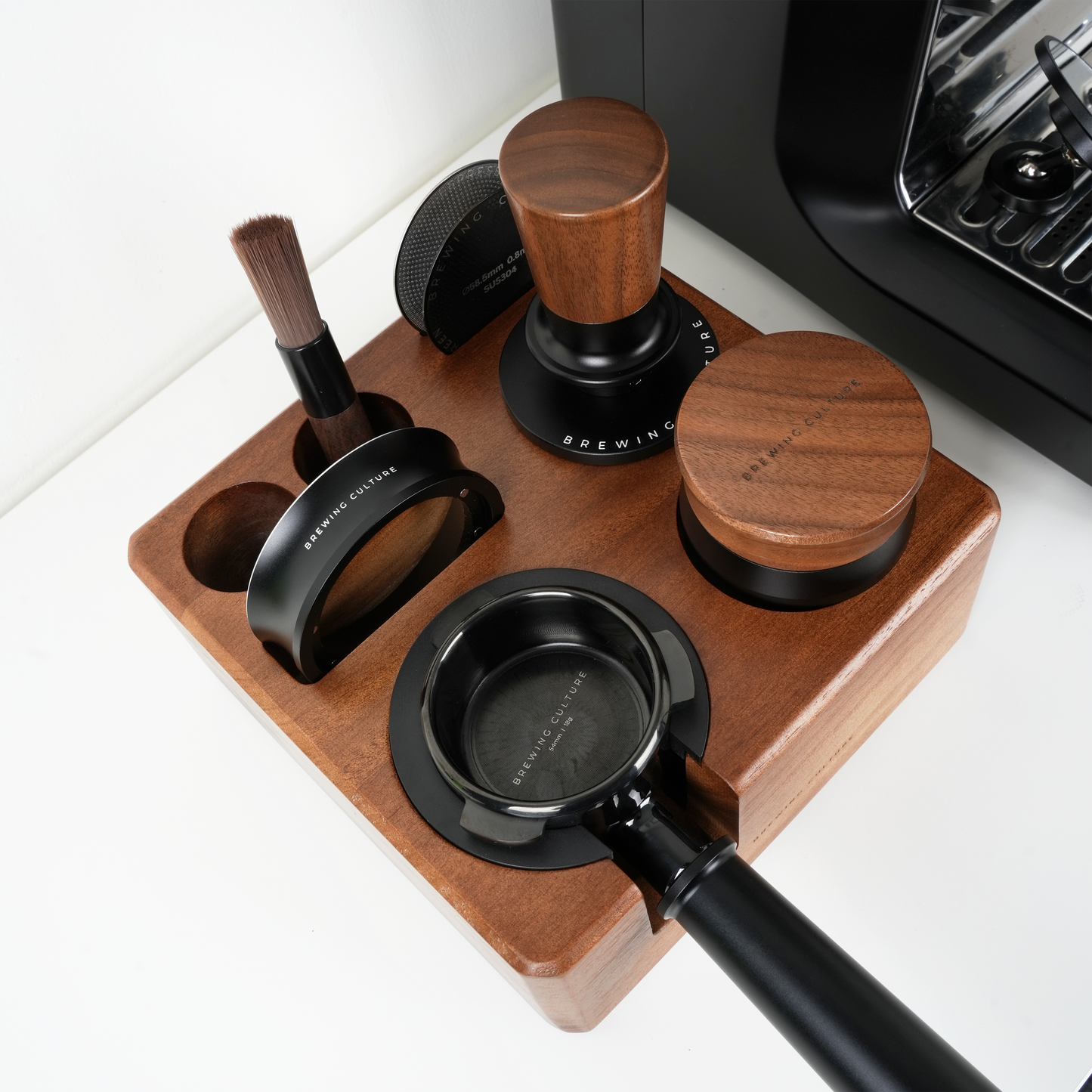 BC Auto-Levelling Tamper & Gravity Distributor Bundle – Walnut