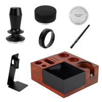 BC  Mahogany Tamping Station & Knock Box Set W2( Pre-order for 11th Feb Dispatch)