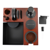 BC  Mahogany Tamping Station & Knock Box Set W2