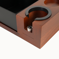 BC  Mahogany Tamping Station & Knock Box Set W2