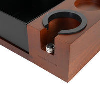 BC  Mahogany Tamping Station & Knock Box Set W2