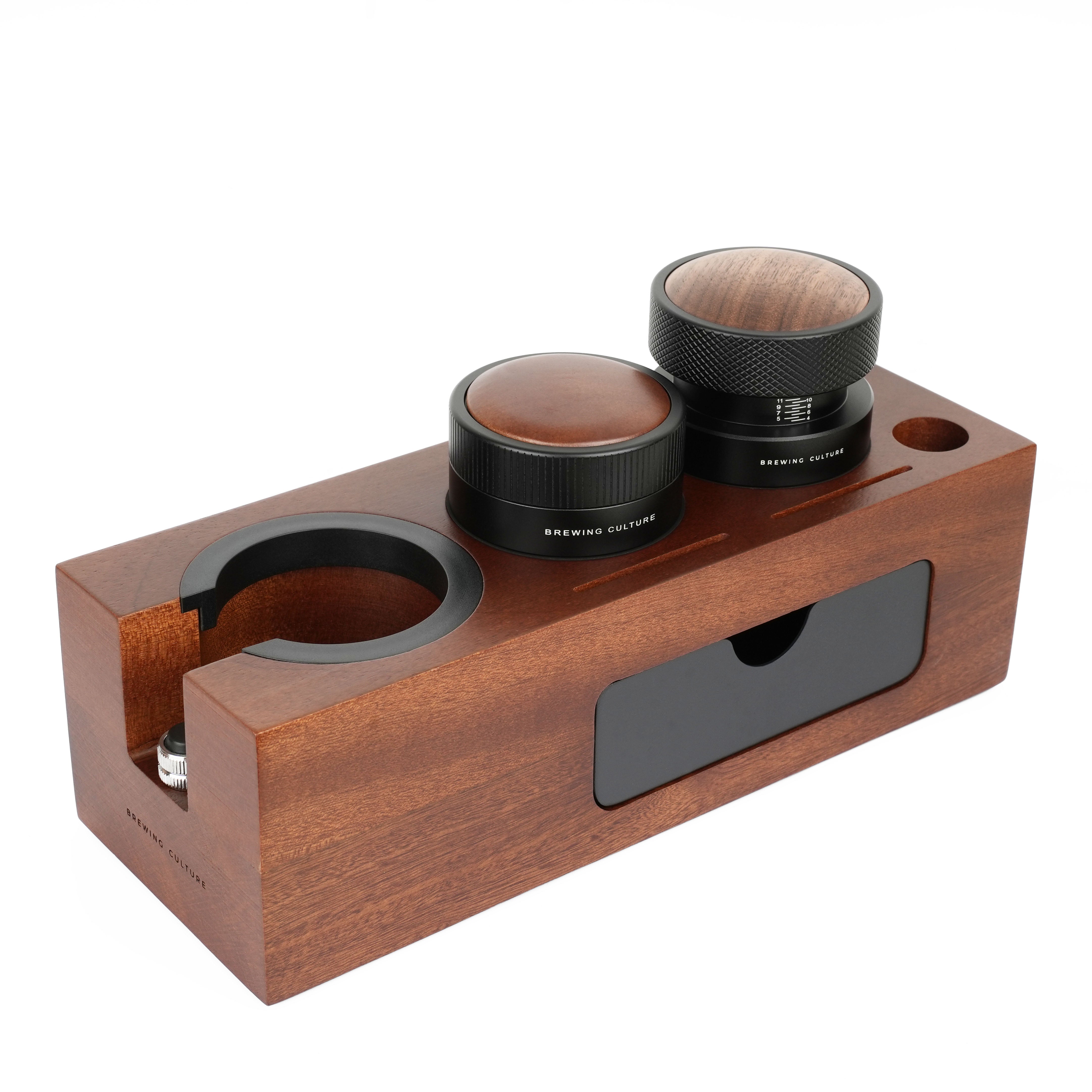 BC Mahogany Tamping Station Distributor & Tamper Set W1