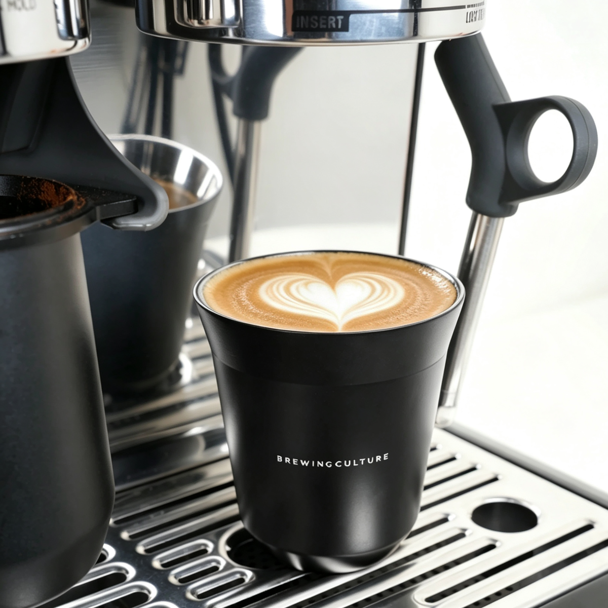 BC Insulated Coffee Cup 160ml Black - Set of Two