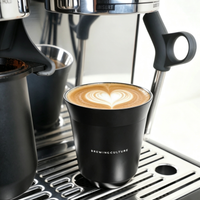 BC Insulated Coffee Cup 160ml Black - Set of Two