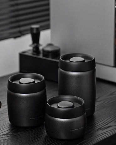 BC Vacuum Sealed Coffee Canister Black